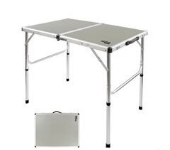 Mesa plegable camping regulable en 2 alturas Aktive
