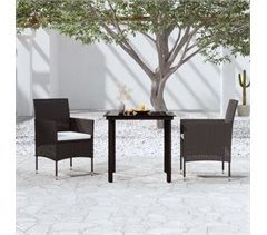 Juego de comedor para jardín con cojines