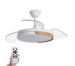 YOEVU NATURE Ventilador techo luz LED regulable