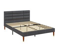 Estructura de Cama Madera de Eucalipto, Poliéster HOMCOM
