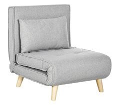 Sofá Cama Individual Lino Sintético HOMCOM