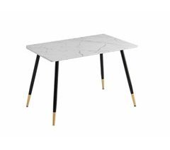 Mesa de comedor rectangular con efecto mármol 110x70