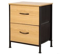 Max Home - Cómoda 3 cajones madera y tela