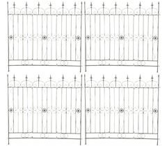 Set De 4 Vallas de jardín - Mangold - Metal