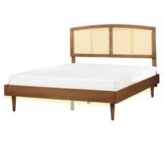 Beliani Cama LED Madera de caucho VARZY