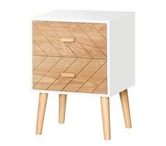 Mesita de Noche MDF y madera maciza HOMCOM 40