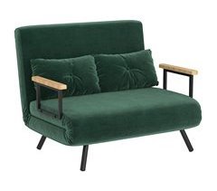 Sofá Cama Doble Terciopelo Sintético, Espuma HOMCOM