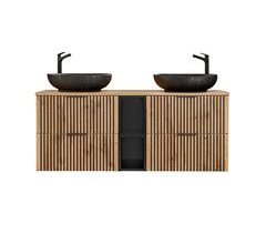 Mueble doble lavabo 2 compartimientos Gaia