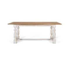 Mesa de comedor rectangular con patas torneadas en