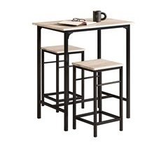 Set Mesa Alta de Bar y 2 taburetes OGT10-N SoBuy