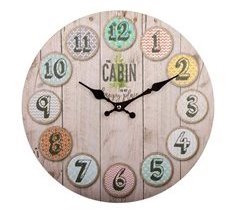 Reloj de pared de madera