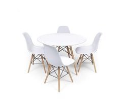 Pack Mesa Redonda Nordica + Sillas Nordicas 100x100