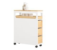 Carrito Estrecho Con 1 Bandeja Extraíble BZR54-WN SoBuy 65