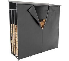 Cobertizo para leña con lona protectora impermeable 185