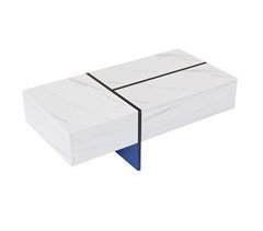 Mesa de centro rectangular de panel de partículas con 3 cajónes 100x50