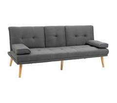 Sofá Cama Lino, Metal, Espuma, Álamo HOMCOM
