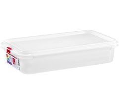 Pack de 6 tuppers de plástico rectangulares con tapa, 2,8 litros