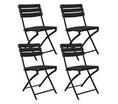 Pack 4 Sillas Plegables Efecto Madera 7house