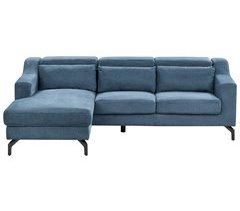 Beliani Sofá esquinero Chenilla GLOSLI