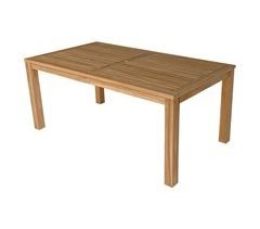 Mesa de jardín de teca, rectangular