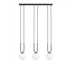 Lámpara de techo Megan (3 luces) Cristal - Metal  Moderno