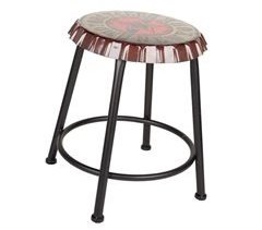 Taburete redondo de metal