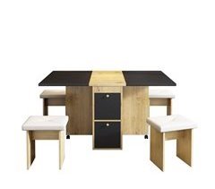 Conjunto de mesas y sillas de comedor 120x80