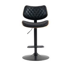 Taburete ajustable DONTE color negro y madera