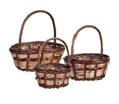 Set 3 cestas de mimbre