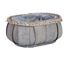 Cesto ovalado de madera