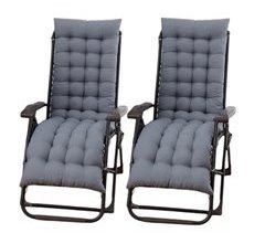 2 Tumbonas Plegables de Jardín con Cojín