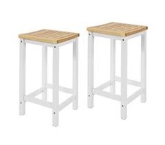 2 x Taburetes de Bar Cuadrado FST29-WNx2 SoBuy