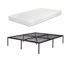 Cama de metal Vårdö con somier y colchón 205x185