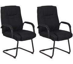 Set de 2 sillas cantilever XXL Attila en tela