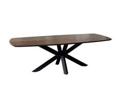 Mesa de comedor con patas de hierro