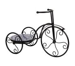 Soporte de Macetero bici de mosaico y metal