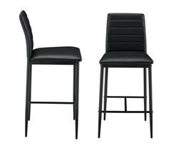 Juego de 2x taburetes de bar Lidköping Acolchado Patas de Acero