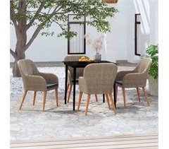 Juego de comedor de jardín con cojines