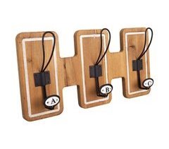 Percha de madera y metal