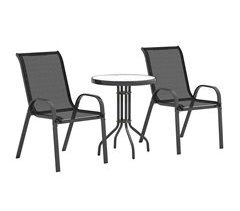 Conjunto de Bistró Acero, Textilene Outsunny
