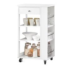 Carrito de Cocina con 3 Estantes y 1 Cajón FKW12-II-W SoBuy