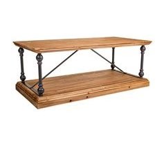 Mesa de centro de metal y madera