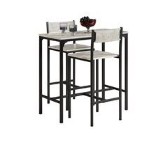 Set Mesa Alta de Bar y 2 taburetes con Respaldos OGT03-HG SoBuy