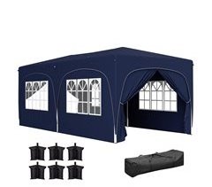 Carpa Plegable Metal, Tela Oxford Outsunny