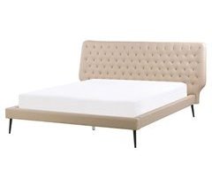 Beliani Cama con somier Piel sintética ESSONNE 219x208