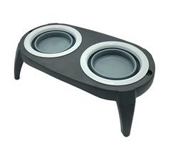 Well home comedero doble plegable para mascotas, silicona, antideslizante