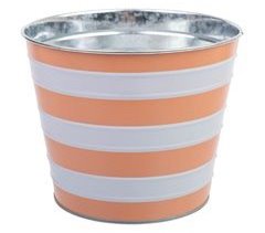 Cubo metálico a rayas