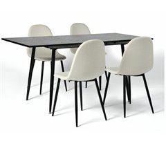 Conjunto de mesa extensible y 4 sillas