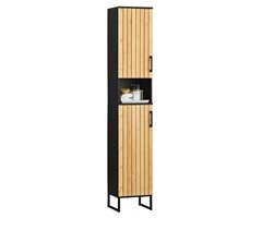 SoBuy Mueble Columna Baño Estrecho con Puertas BZR201-SCH