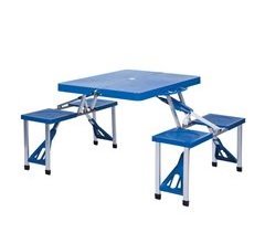 Mesa plegable con 4 taburetes Aktive Camping